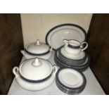 SECTION 30. A 29-piece Royal Doulton 'Sherbrooke' pattern part dinner service comprising tureens,