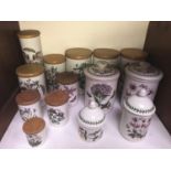 SECTION 3. Portmeirion 'Botanic Garden' pattern various food storage jars including ten with