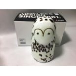 An Oiva Toikka for Iittala studio glass owl, 'Snow Owl', etched signature to base, in original