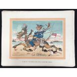 A collection of 39 unusual unframed coloured caricature prints 'Types of the Kings Own Naval Mounted