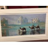 Rolf Harris (Australian, b.1930) 'Camels At The Taj Mahal', limited edition no. 651/695, signed,