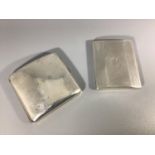 Two various silver cigarette cases, one by Turner & Simpson, hallmarked Birmingham, 1933, gross