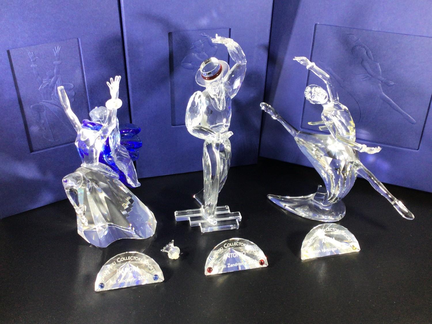 Swarovski Crystal large figures fromthe Magic of Dance trilogy including 'Isadora 2002', 'Antonio