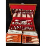 A canteen of silver-plated cutlery by Cooper Bro's, Sheffield, together with four boxes of extra