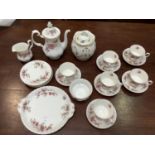 SECTION 4. Royal Albert bone China Lavender Rose tea set comprising of 6 cups and saucers, 6 small