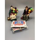 Royal Doulton figures 'The Old Balloon Seller HN1315', and 'The Balloon Man HN1954', together with a