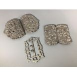 Two various silver belt buckles, one by W G Keight & Co. hallmarked Birmingham, 1907 and another