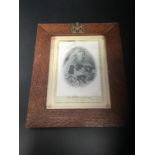 A signed 'Victoria' Diamond Jubilee cabinet photograph 165x108mm, in oak frame with mounted royal