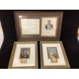 A pair of original Baxter prints of the first president last French monarch and Emperor Napoleon III