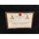 An rare signed invitation to the coronation of William IV and Queen Adelaide 1831, Signed 'William