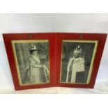 Two Coronation Day monochrome three-quarter length photographs of King Edward VII (1841-1910) and