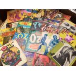 A collection of 45 1960's Oz Magazines including No.10 'The Pornography of Violence', 'The Beautiful