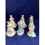 Coalport porcelain figurines from the age of elegance collection, Society debut, afternoon