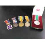A WW1 pair of medals comprising British War Medal and Victory Medal engraved '34859 PTE. A.H.