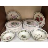 SECTIONS 1 & 2, Portmeirion 'Botanic Garden' including 23 plates, eight various bowls / serving