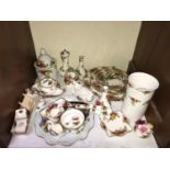 SECTION 19. A collection of assorted Royal Albert 'Old Country Roses' pattern wares including a