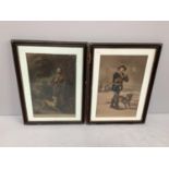 P. Simon after Thomas Gainsborough and Barker, 'The Woodman' a pair of figural studies, mezzotint,