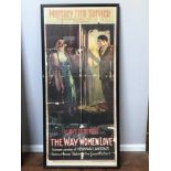 A very large silent movie poster in colour 'Rubye De Remer in The Way Women Love' by Mercury Film