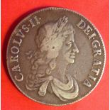 Charles 11 silver crown 1666. XVIII. Near fine/near very fine.