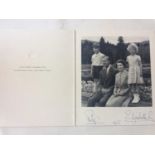 HM Elizabeth II & Prince Philip, signed photographic Christmas card 1955, signed by both and dated