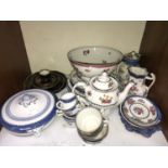 SECTION 15. Various Booths china including cups, saucers, plates, tureen and cover, large bowl and