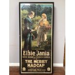 A very large silent movie poster in colour, 'Elsie Janis In The Merry Madcap' Anchor Film Co Ltd,
