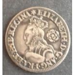 Elizabeth 1st milled sixpence 1562. Mintmark star. Slight horizontal crease across the crown on