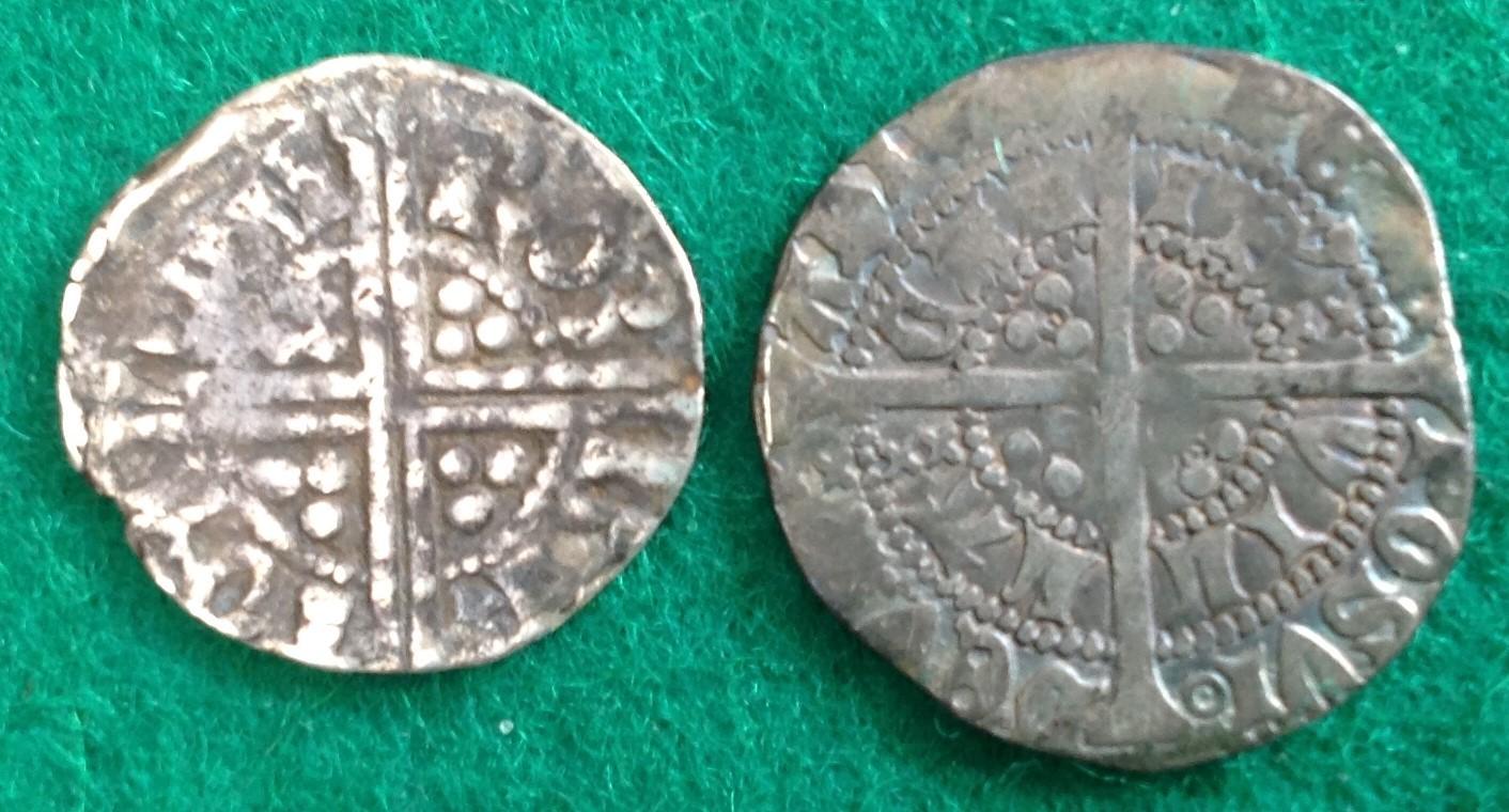 Two hammered silver coins - a Henry 111 penny, said by the owner to be class 5f Robert on Lvn, and a - Bild 2 aus 2