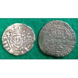 Two hammered silver coins - a Henry 111 penny, said by the owner to be class 5f Robert on Lvn, and a