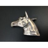 A rare Victorian novelty silver Vesta case modelled in the form of a horses head, with hinged lid