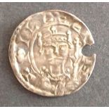 William 1 (1066 to 1087) silver penny showing much detail, but with the obvious clipping (see