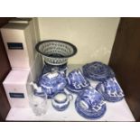 SECTION 7. A Copeland Spode's Italian blue and white teawares including six-each cups, saucers,