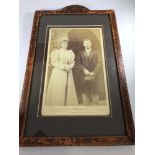 A full-length sepia cabinet photograph of The Emperor Nicholas II and Empress Alexandra of Russia,