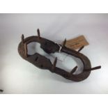 HMS Victory Interest: An 18th century wrought-iron Gunport hinge, 30x13cm (vendor ex Portsmouth