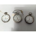 Two silver-cased open-face pocket watches including one by E.V. Middleton of Gloucester, with