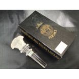 A Rosenthal Versace Medusa lead crystal wine bottle stopper, in original box