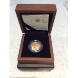The Royal Mint- 2012 United Kingdom Gold Proof Sovereign, ltd 5352/8144, 22ct, obv IRB Portrait, rev