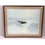 Gerald Coulson (b.1926) 'Solitude - Vickers Supermarine Spitfire', pencil signed, colour print, with