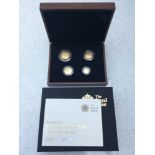 The Royal Mint- The 2010 UK Britannia Four-Coin Gold Proof Set, limited edition 283/1250, 0.9167 Au,