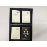 The Royal Mint- 3x cased sets of 2008 United Kingdom Coinage Emblems of Britain Silver Proof