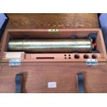 A torpedo Depth & Roll Recorder, MK. 5 by J & S Marine Ltd, in wooden fitted case, dated 1977