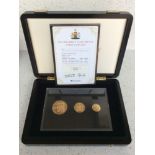 Westminster- The 2011 Jersey Gold Proof Three Coin Set ' limited edition 25/95, 22ct, comprising One