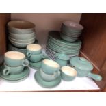SECTIONS 17, 18, 19. A large quantity of Denby dinner and cookware incorporating casserole dishes,
