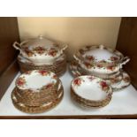SECTIONS 2 & 3. A Royal Albert 'Old Country Roses' part dinner/tea set comprising of large dinner