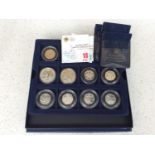 Royal Mint- Silver and Britannia Silver coins, 9 various mixed lot comprising 4x London 2012