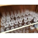 A collection of approximately 60 pieces of Thomas Webb crystal glassware comprising champagne