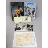 Autograph book and collection of celebrity autographs including Peter Sellers and Laurel & Hardy (