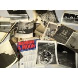A collection of assorted ephemera relating to the 1969 Apollo 11 moon landing including a
