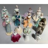 SECTION 1. A collection of Coalport ceramic figures including, The Park Lane collection, an