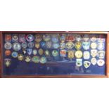 Fifty embroidered cloth arm patches for various US military, airforce, police and sheriff's